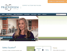 Tablet Screenshot of praesidiuminc.com